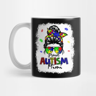 Bleached Messy Bun Proud Autism Mimi Mug